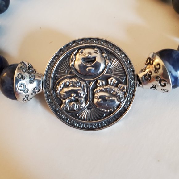 OHM Beads "Belief" Stretch Bracelet - Blue Sodalite - Picture 4 of 13